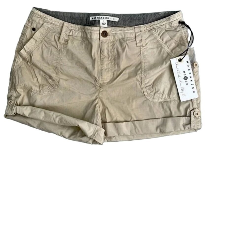 NWT Marrakech Women's Solid Twill Short khaki color size 30